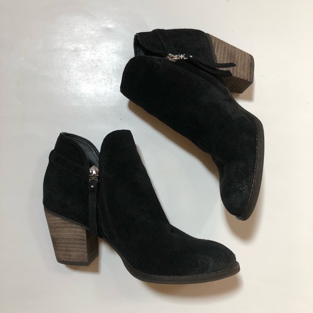 Sam Edelman Marie Black Suede Ankle Booties